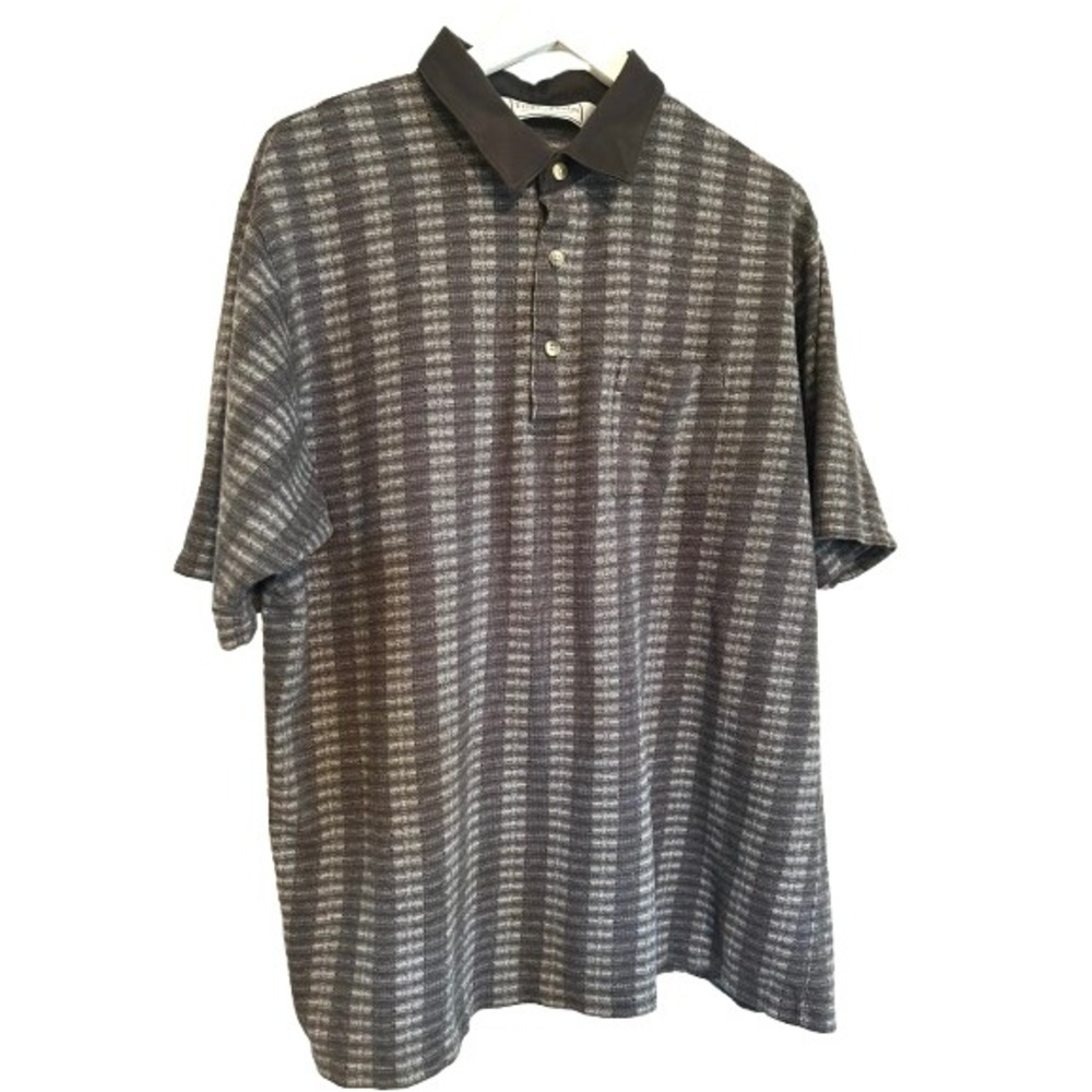 Mens XL Polo Shirt Bundle Penguin Sport Tropical Palm Geometric Golf Lot of 2 - Picture 4 of 5